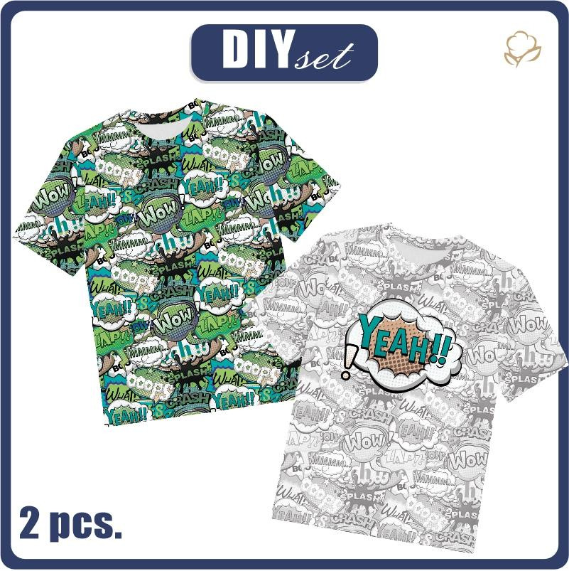 2-PACK - KID’S T-SHIRT - COMIC BOOK / yeah - sewing set