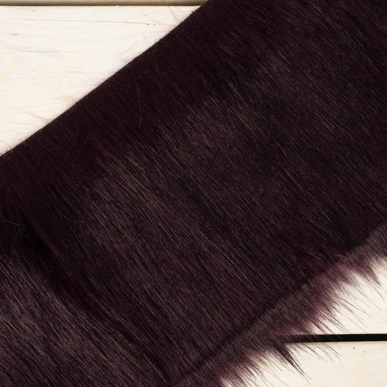 Aubergine - Faux fur trim 15cm x 170cm