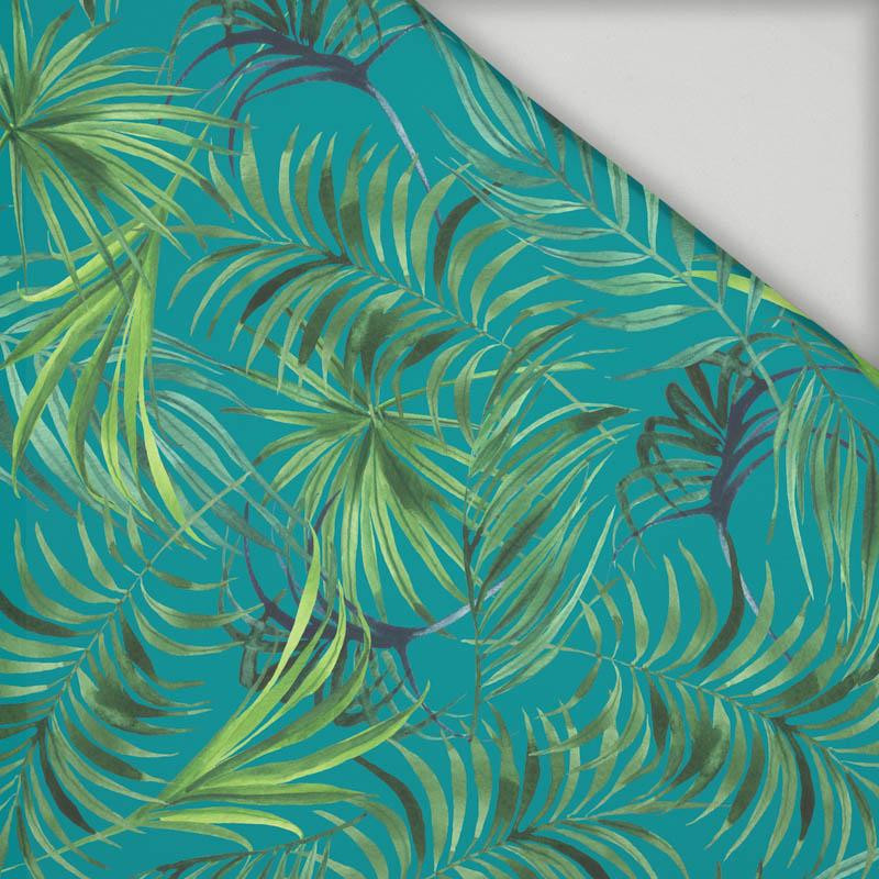 PALM LEAVES pat. 4 / sea blue - quick-drying woven fabric