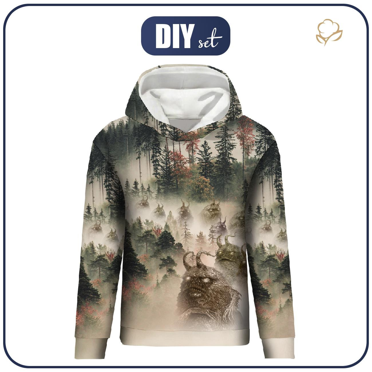 CLASSIC WOMEN’S HOODIE (POLA) - WĘDROWCY LOSU BEASTS - sewing set