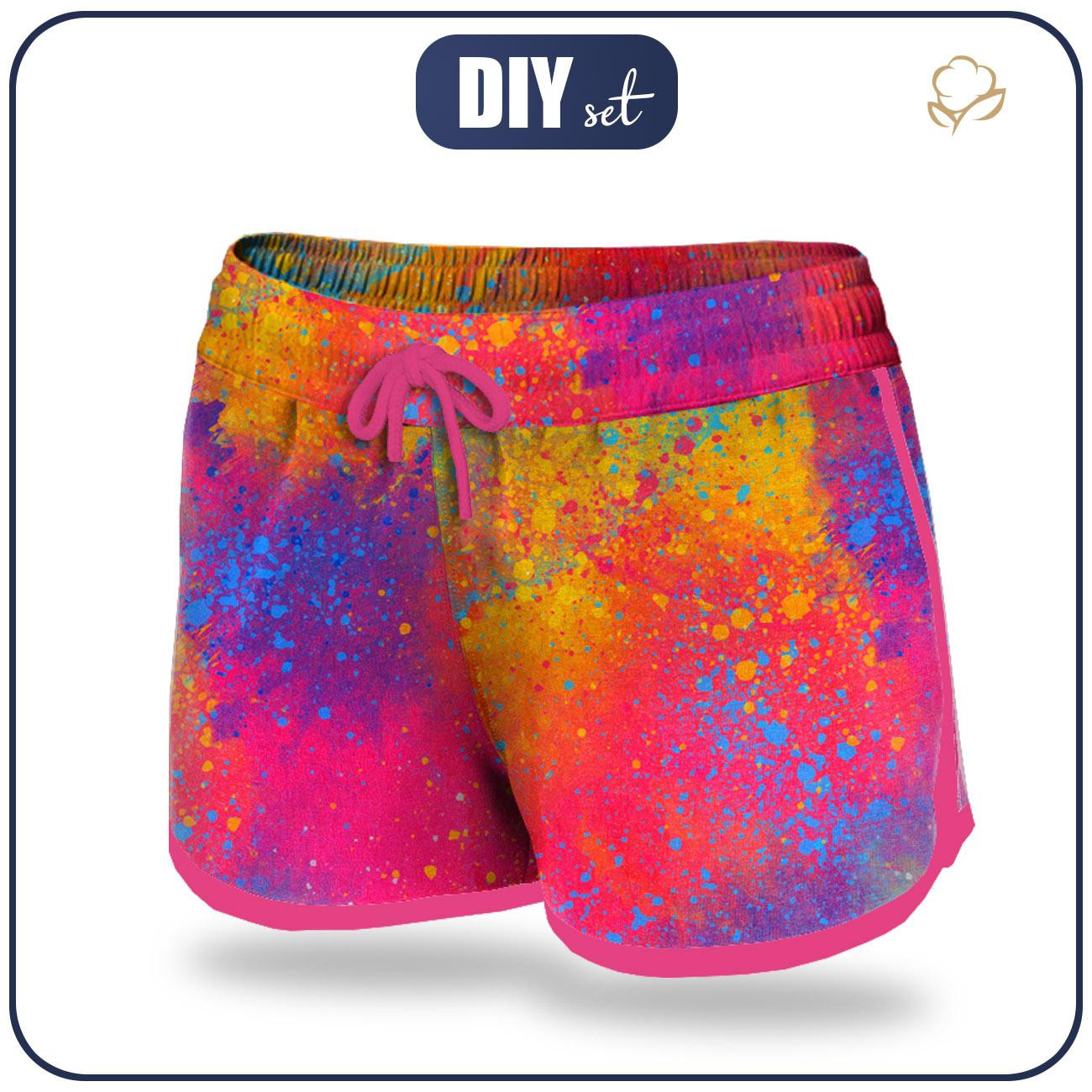 Women’s boardshorts - COLORFUL SPECKS - sewing set