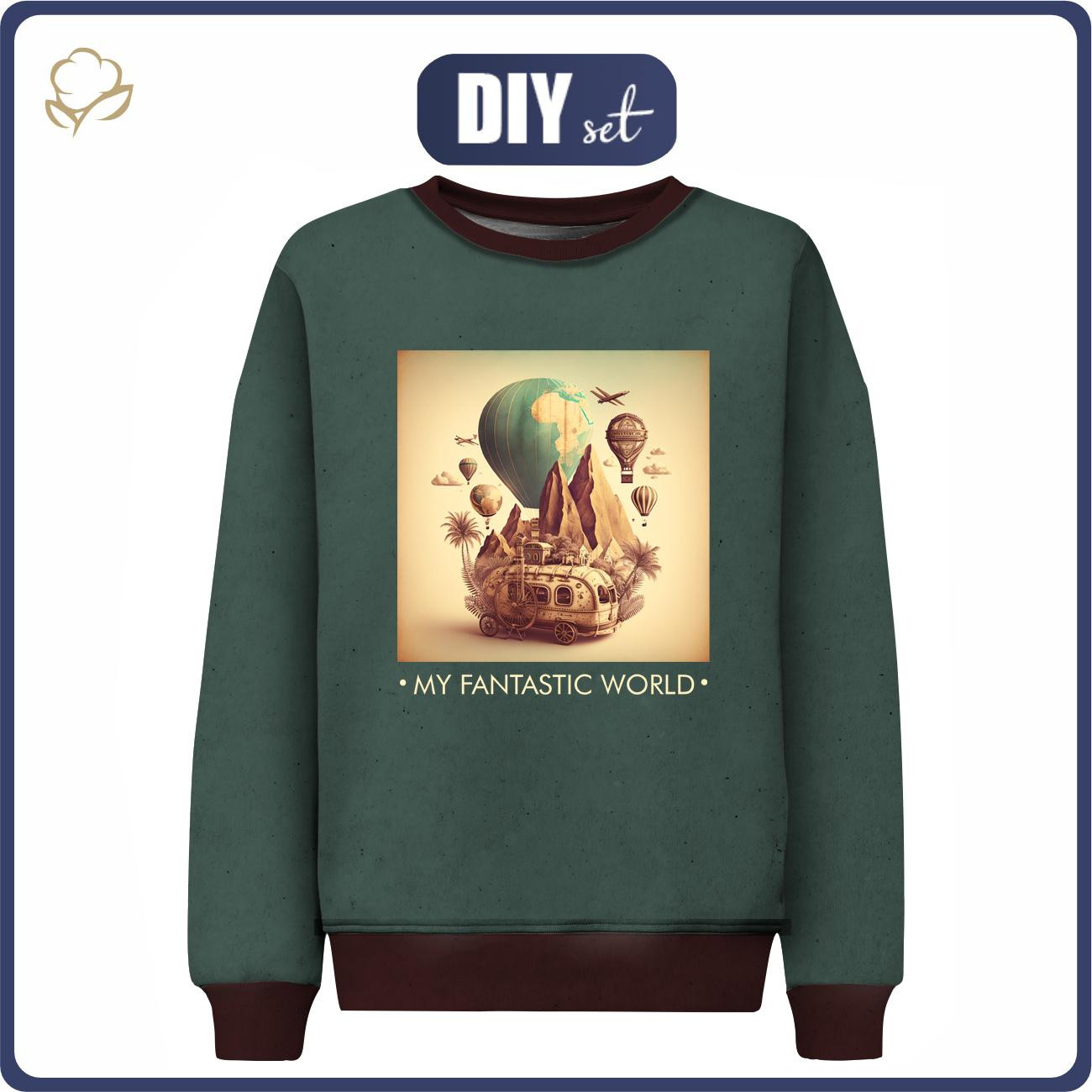 CHILDREN'S (NOE) SWEATSHIRT - MY FANTASTIC WORLD - sewing set