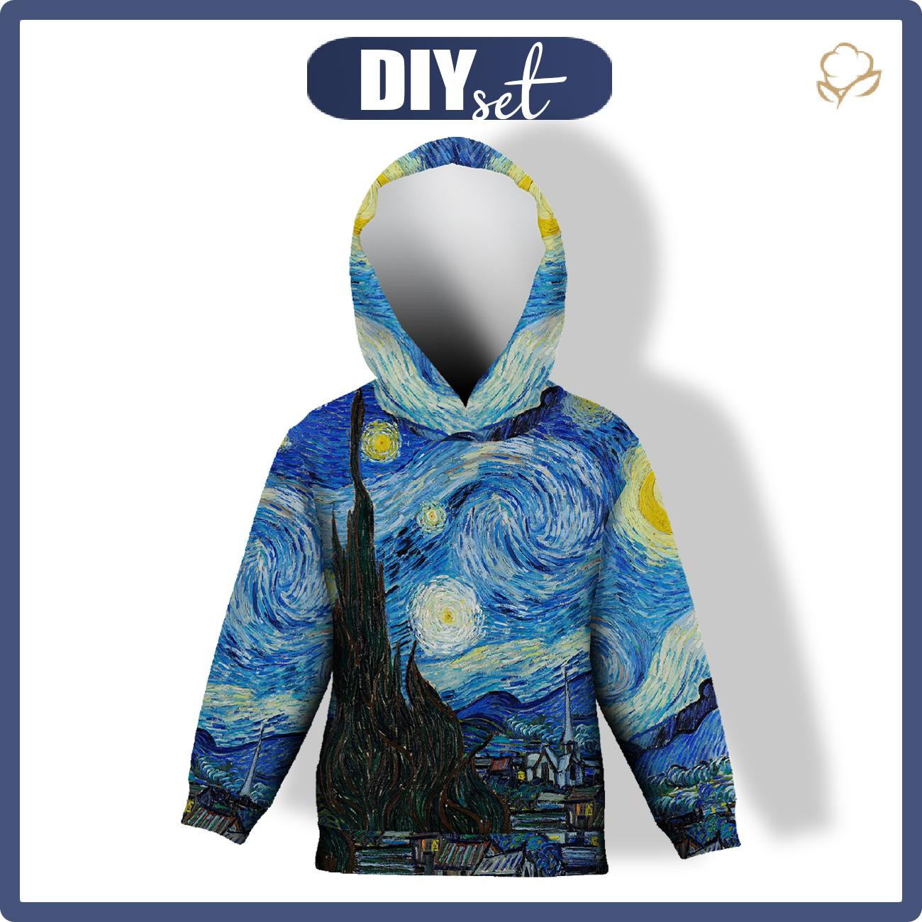 KID'S HOODIE (ALEX) - THE STARRY NIGHT (Vincent van Gogh) - sewing set