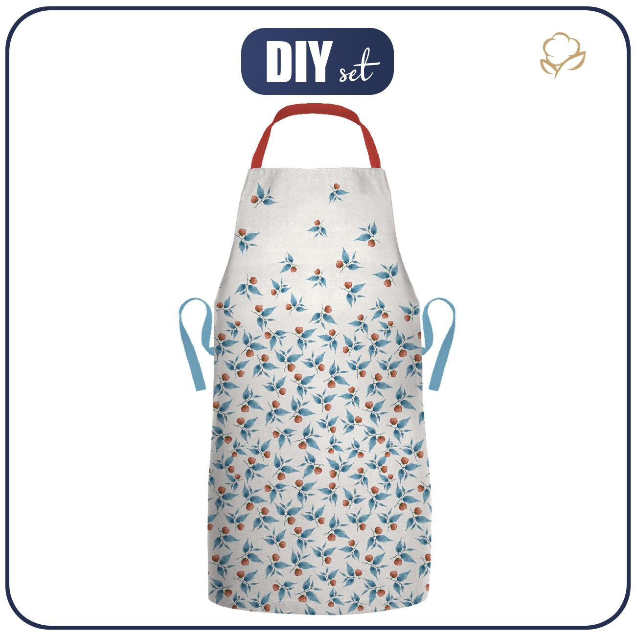 APRON - BLUE LEAVES pat. 2