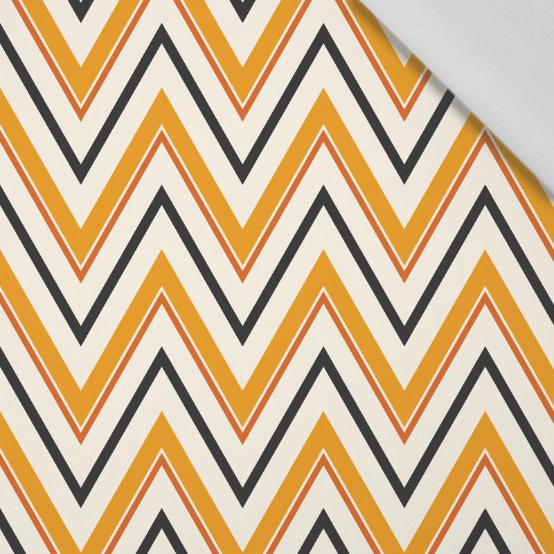 HALLOWEEN WIDE ZIGZAG / pumpkin - Cotton woven fabric