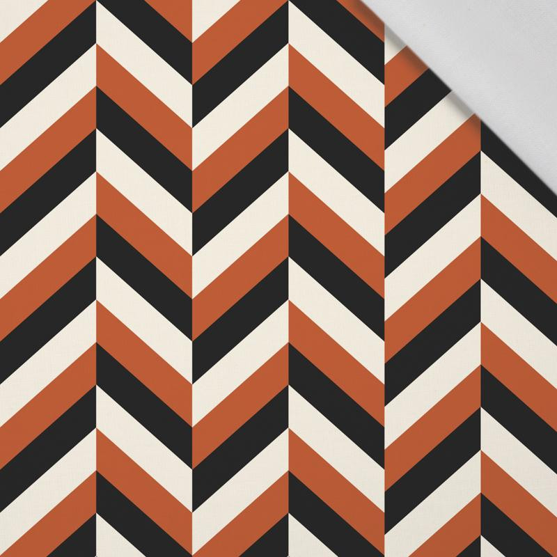 HALLOWEEN HERRINGBONE / maroon - Cotton woven fabric