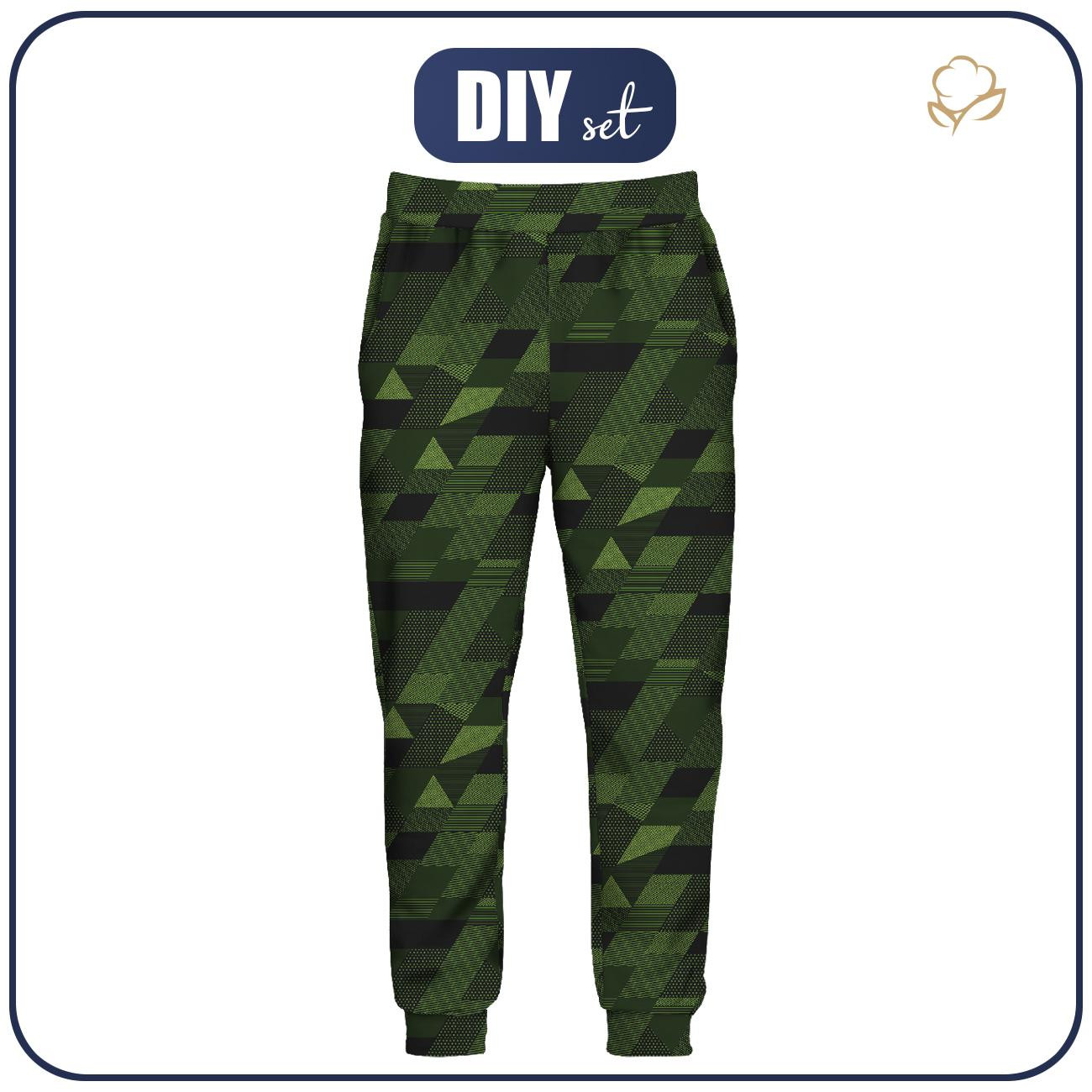 MEN'S JOGGERS (GREG) - GEOMETRIC CAMOUFLAGE pat. 2 - sewing set