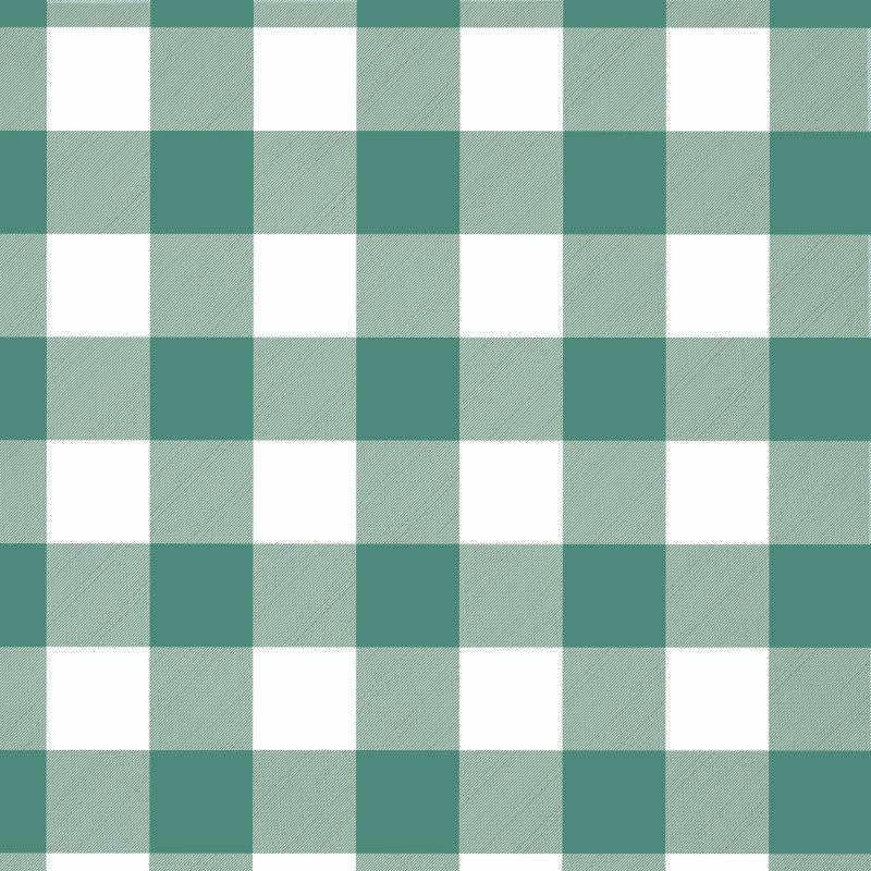 VICHY GRID GREEN / white - Cotton woven fabric