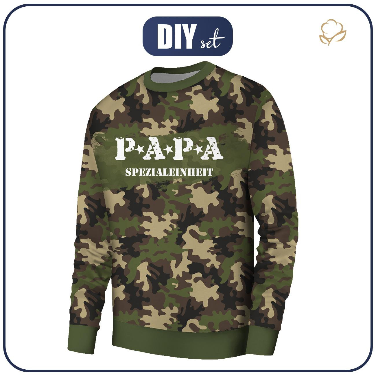 MEN’S SWEATSHIRT (OREGON) BASIC - PAPA / CAMOUFLAGE - sewing set