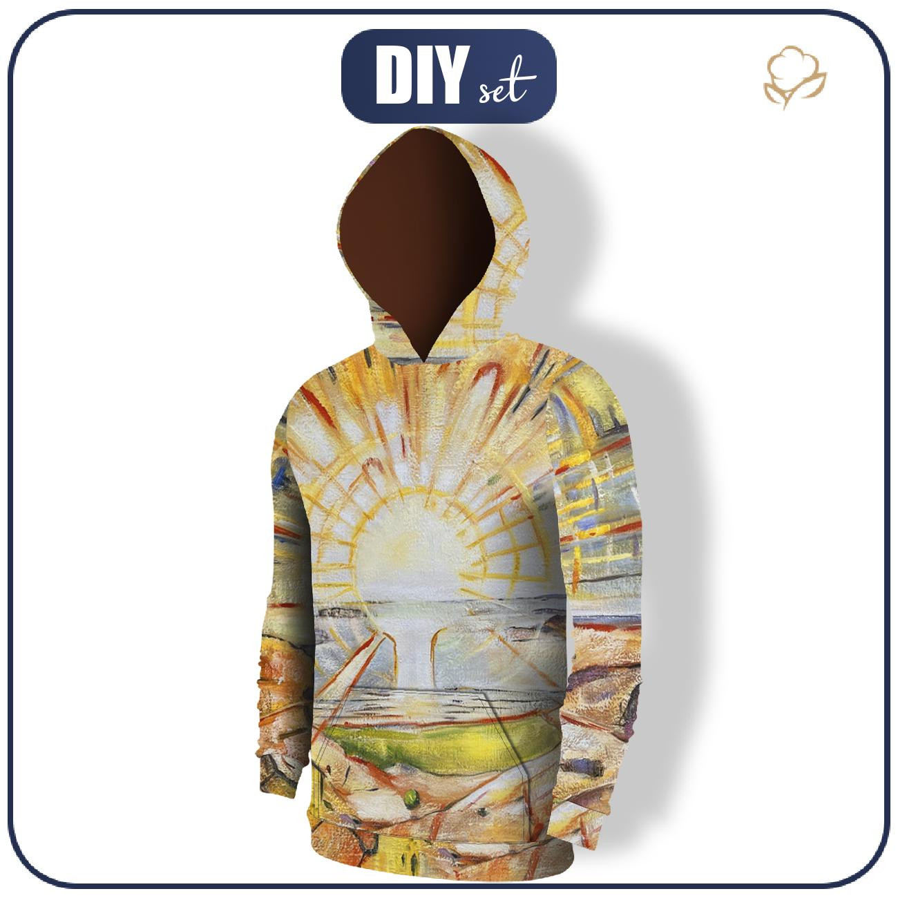 MEN’S HOODIE (COLORADO) - SUN (Edvard Munch) - sewing set