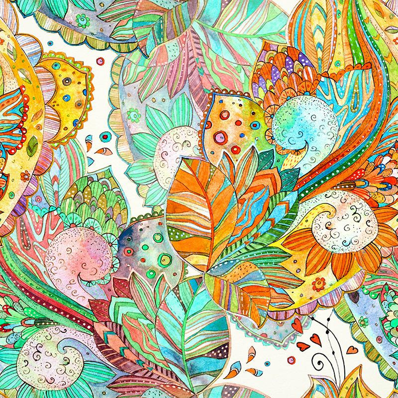 PASTEL MEHNDI - Cotton woven fabric