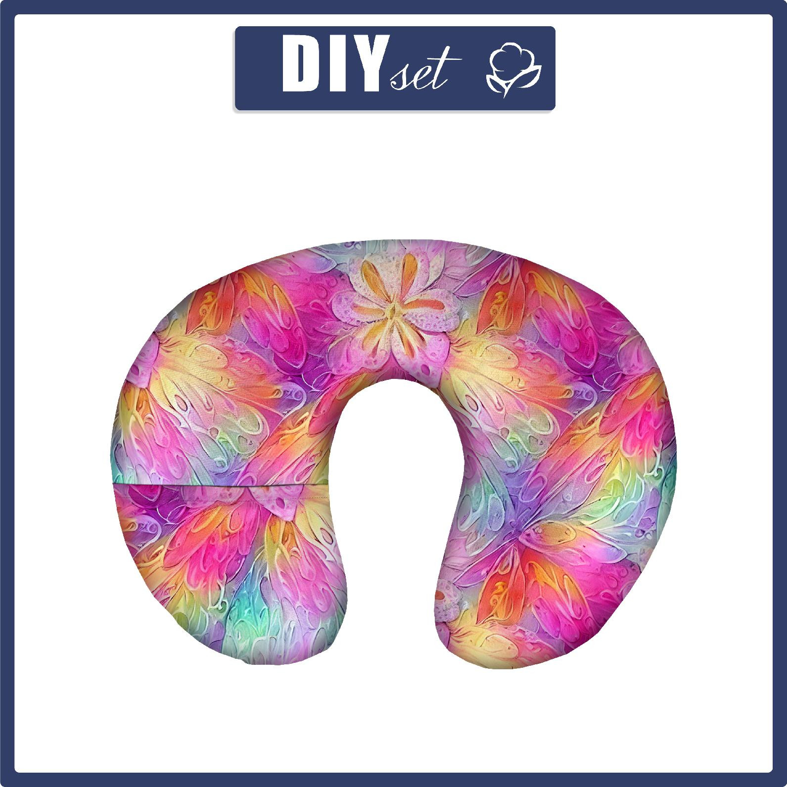 NECK PILLOW - RAINBOW FLOWERS - sewing set