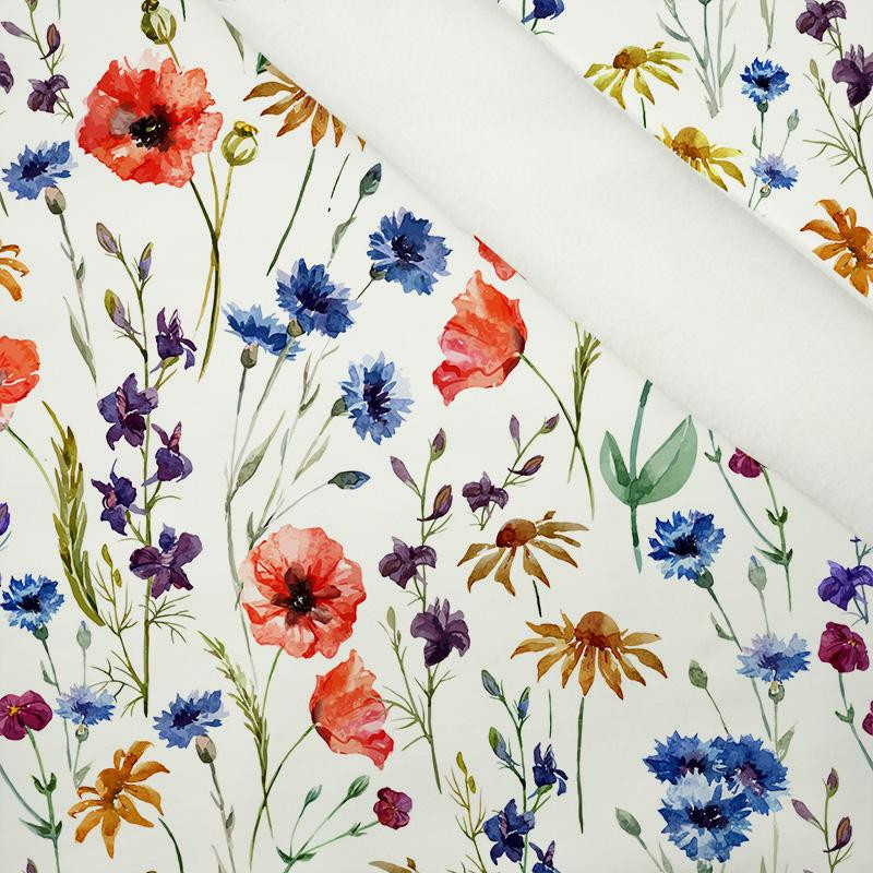 FIELD FLOWERS / white - softshell