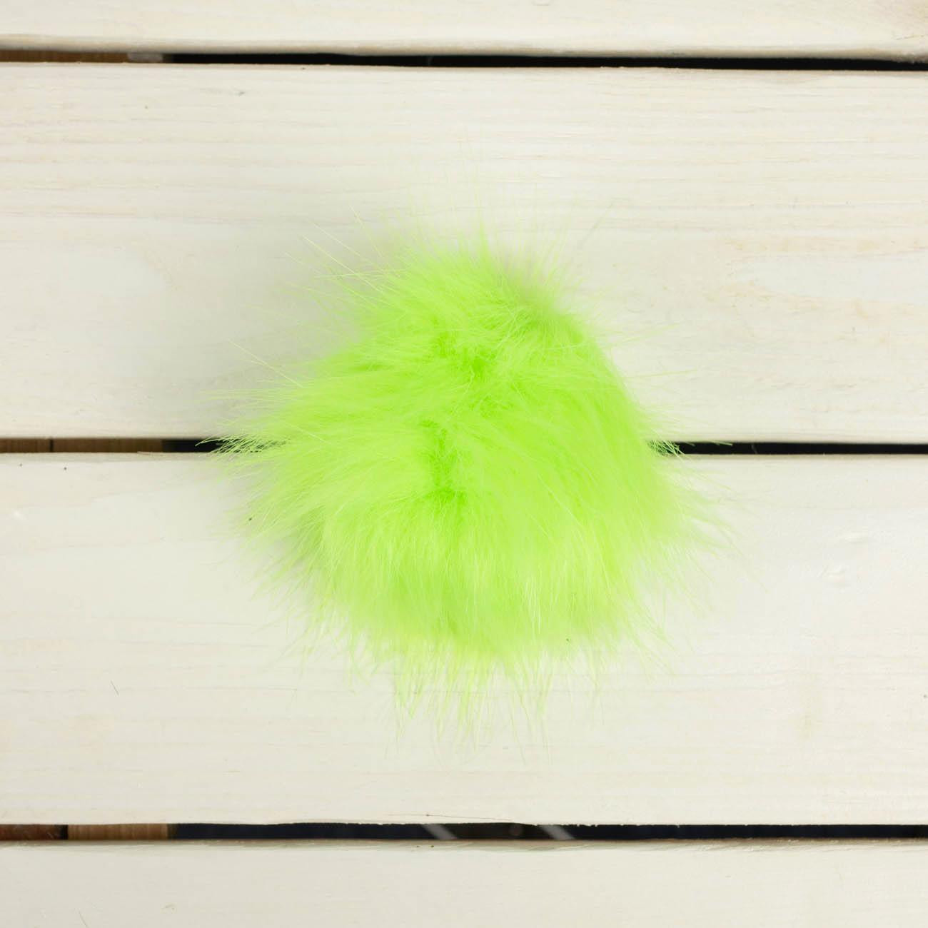 Eco fur pompom 10 cm - neon yellow