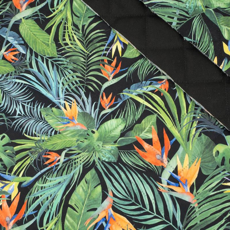 PARADISE JUNGLE / black - picnic blankets woven fabric