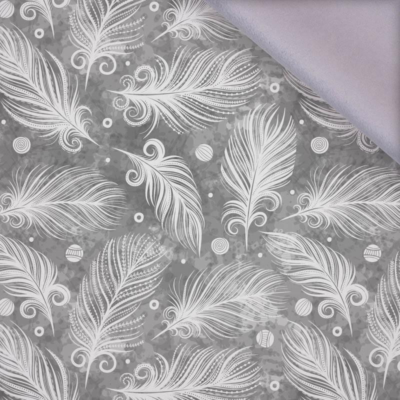 WHITE FEATHERS (GREY) / white - softshell