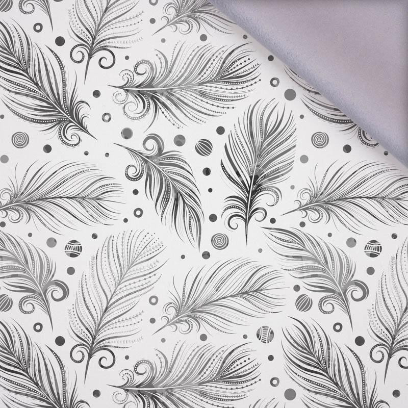 GREY FEATHERS (GREY) / white - softshell