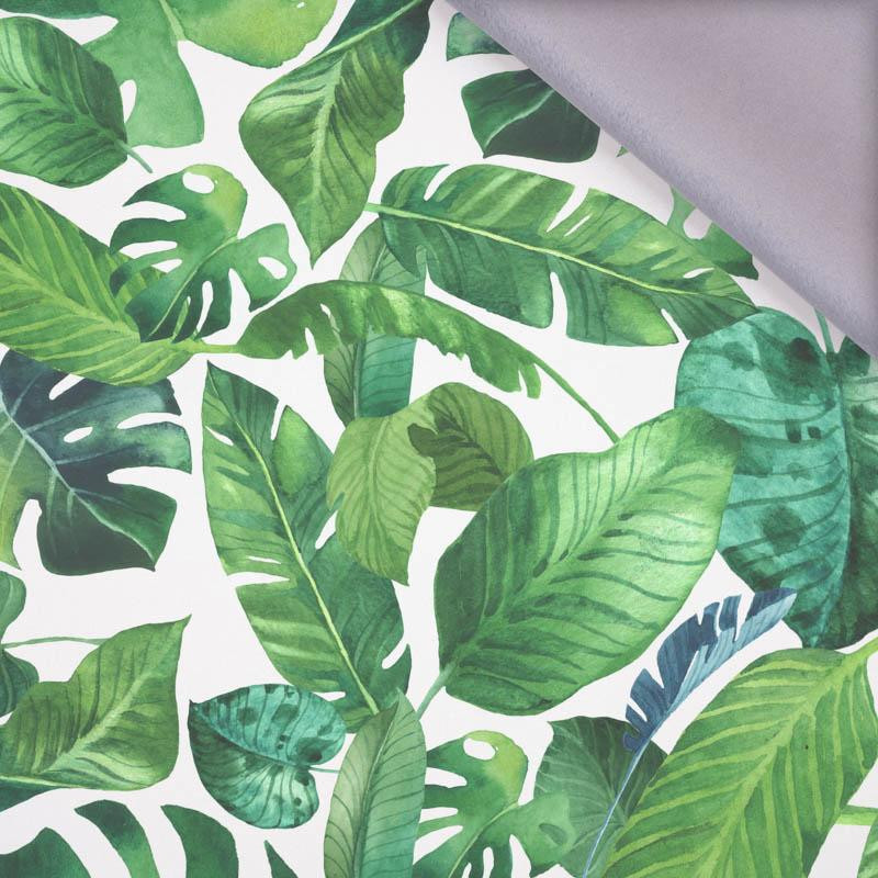 TROPICAL LEAVES pat. 2 / white - softshell