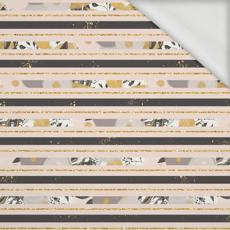 FLOWER BOUQUET  pat. 5 (gold) - looped knit fabric