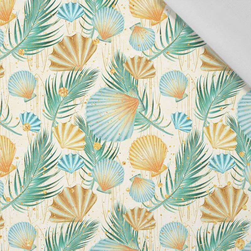 SHELLS AND PALM TREES - Cotton woven fabric