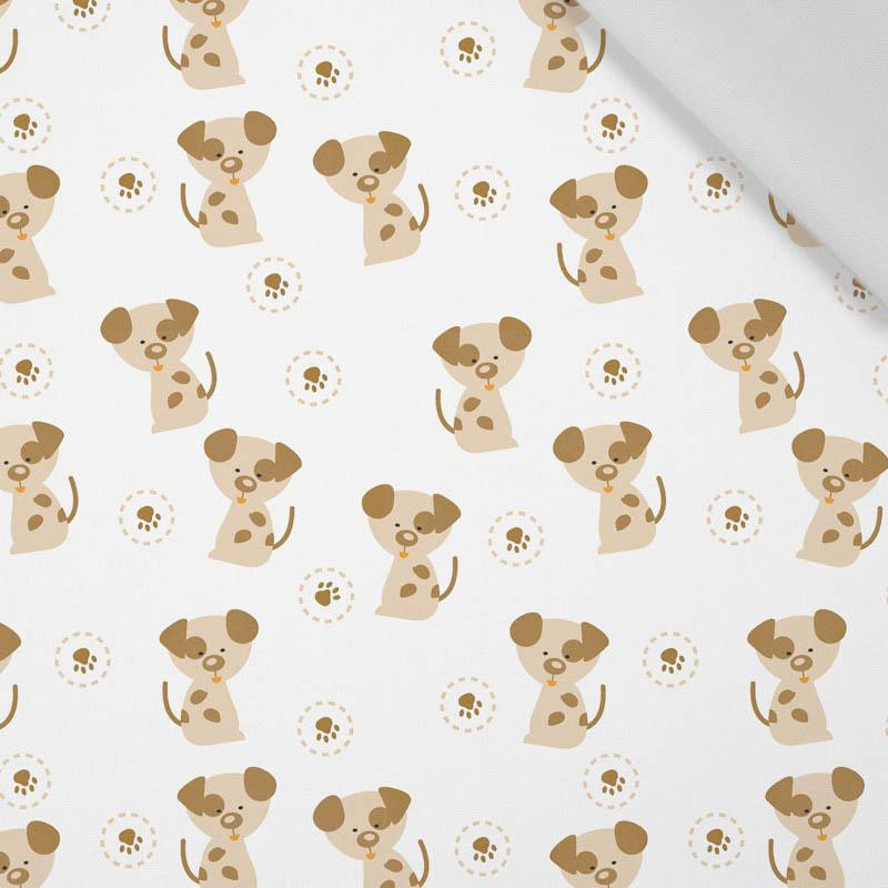 PIEBALD DOGS (ANIMAL GARDEN) - Cotton woven fabric