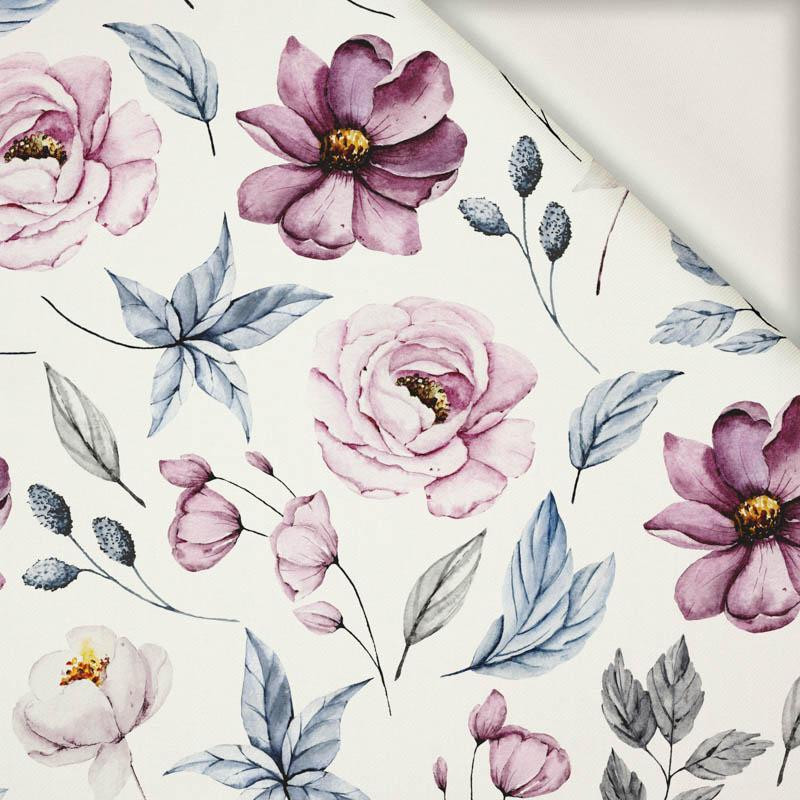 WATERCOLOR BOUQUET Pat. 1 - viscose woven fabric