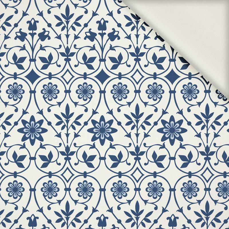 FLOWERS pat. 1 (classic blue) - viscose woven fabric