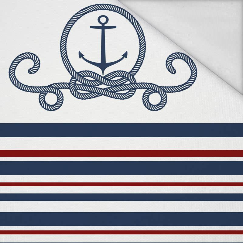 ANCHOR / stripes (marine) - panel Waterproof woven fabric