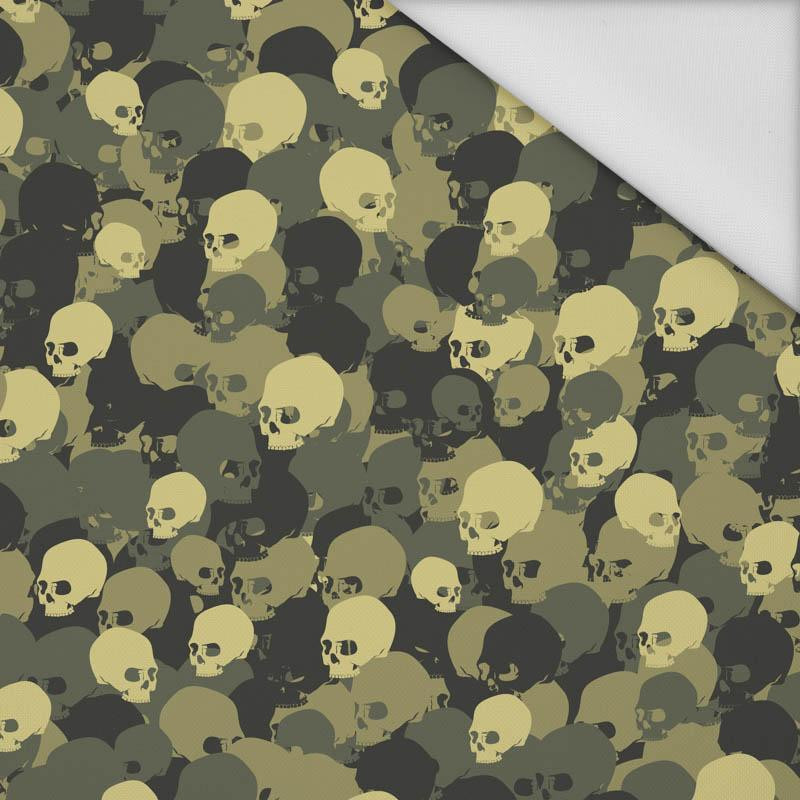 CAMOUFLAGE SKULLS / olive - Waterproof woven fabric