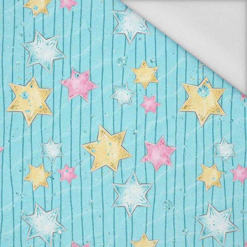 PASTEL STARS pat. 2 (WONDERLAND) - Waterproof woven fabric