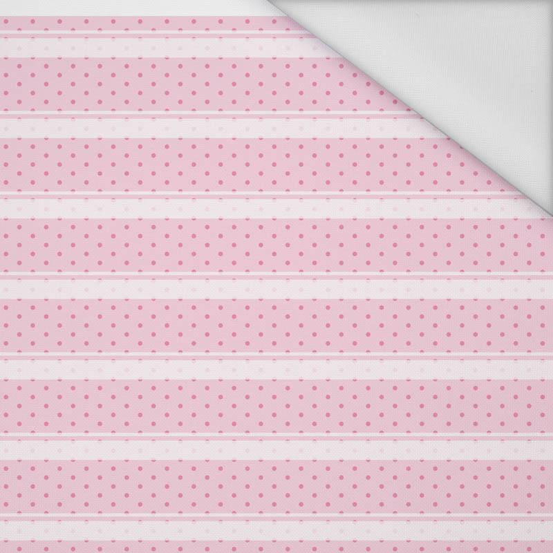 STRIPES ON DOTS  pat. 2 (PUMPKIN GARDEN) - Waterproof woven fabric