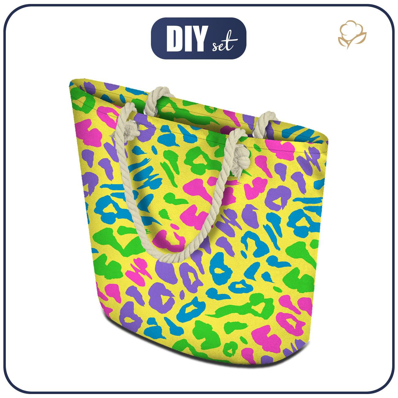 TOTE BAG - NEON LEOPARD PAT. 2 - sewing set