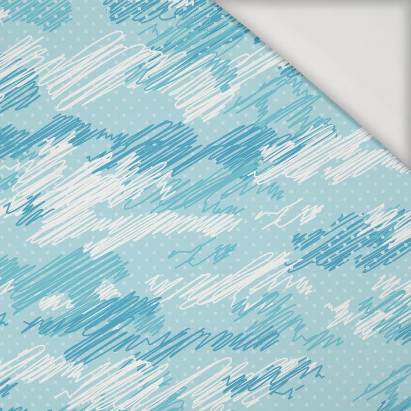CAMOUFLAGE - scribble / light blue - Viscose jersey