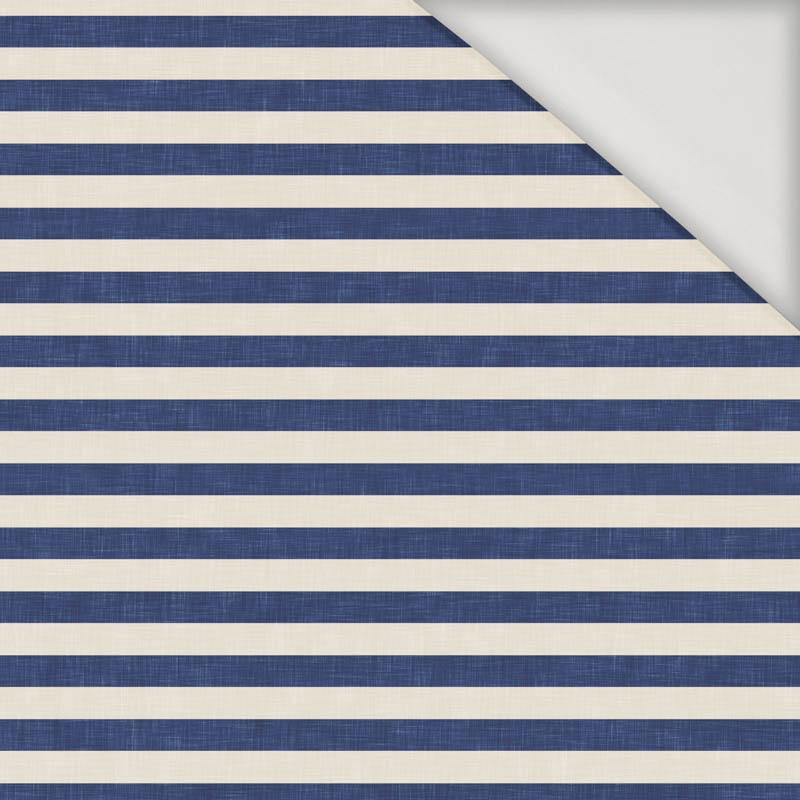STRIPES 1x1 - acid ecru / acid navy - Viscose jersey