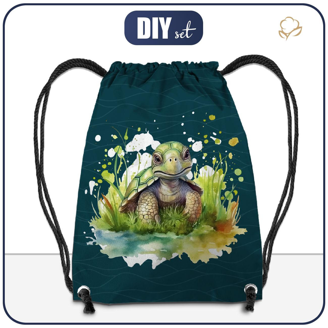 GYM BAG - WATERCOLOR TORTOISE - sewing set