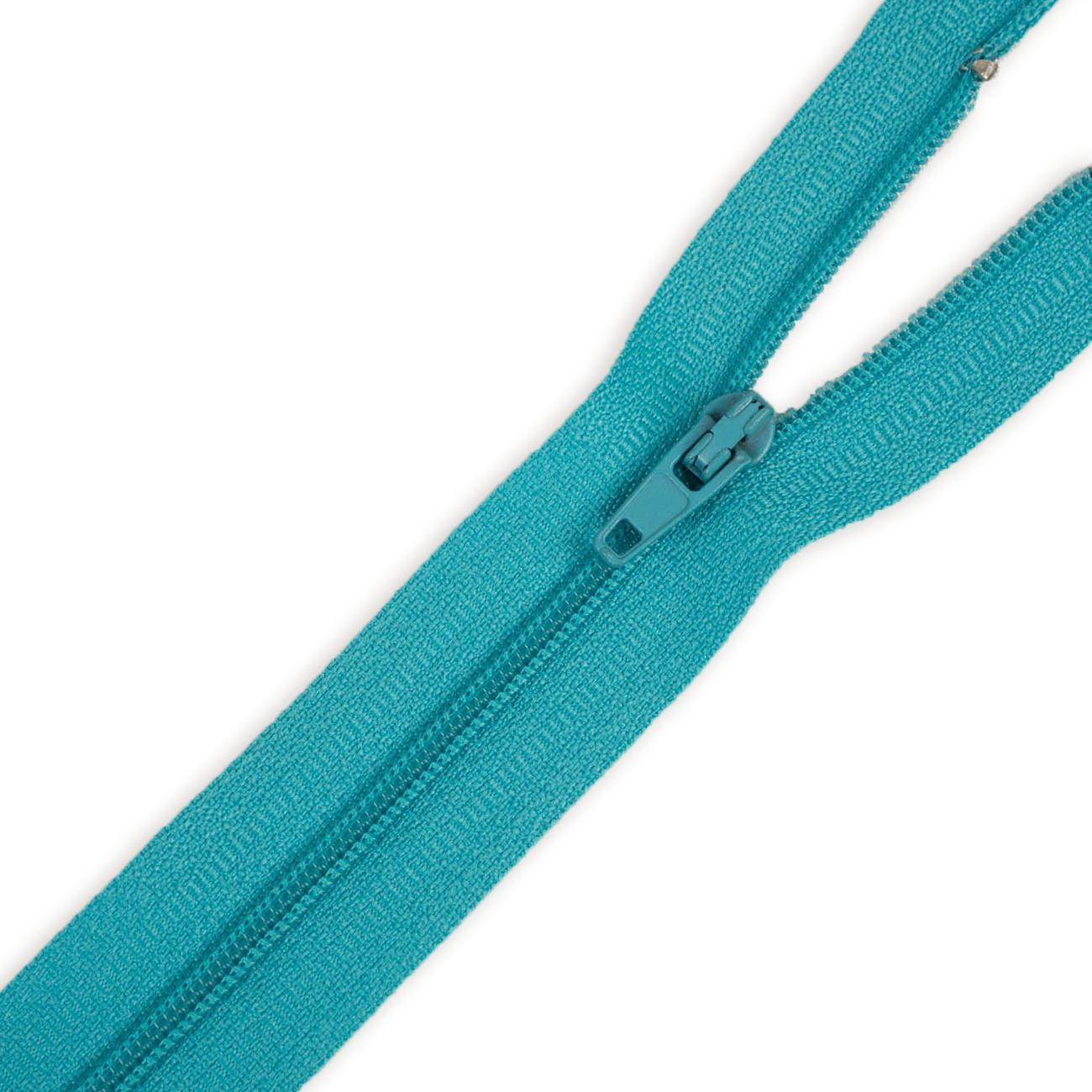 Coil zipper 30cm Open-end - turquoise