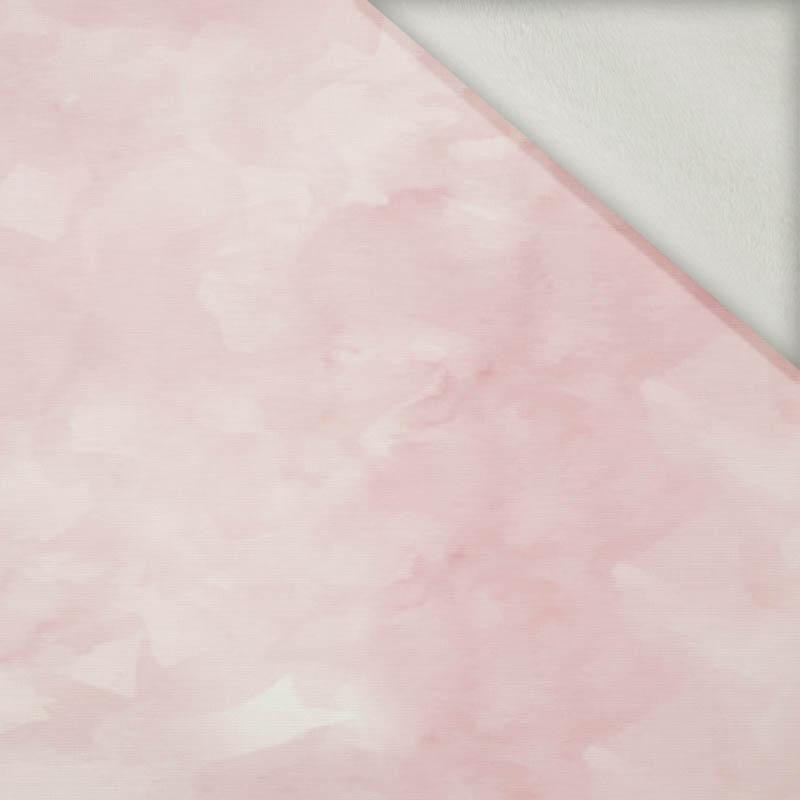 CAMOUFLAGE pat. 2 / pale pink - brushed knit fabric with teddy / alpine fleece