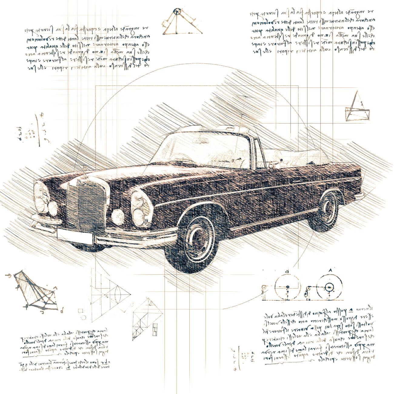 RETRO CAR PAT. 4 - panel (75cm x 80cm)