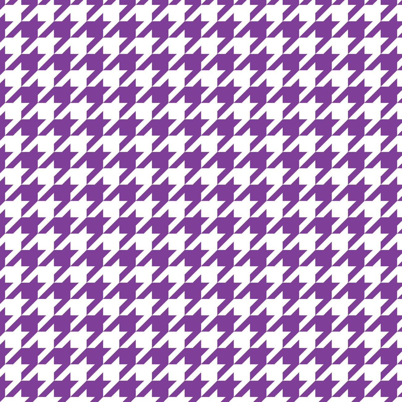 PURPLE HOUNDSTOOTH / WHITE