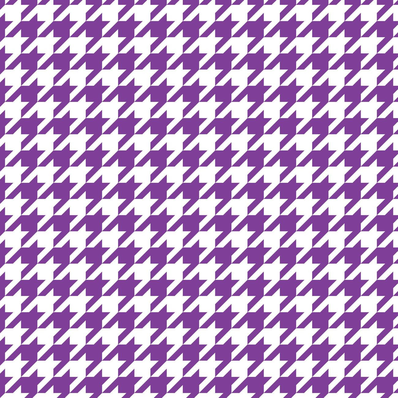 PURPLE HOUNDSTOOTH / WHITE