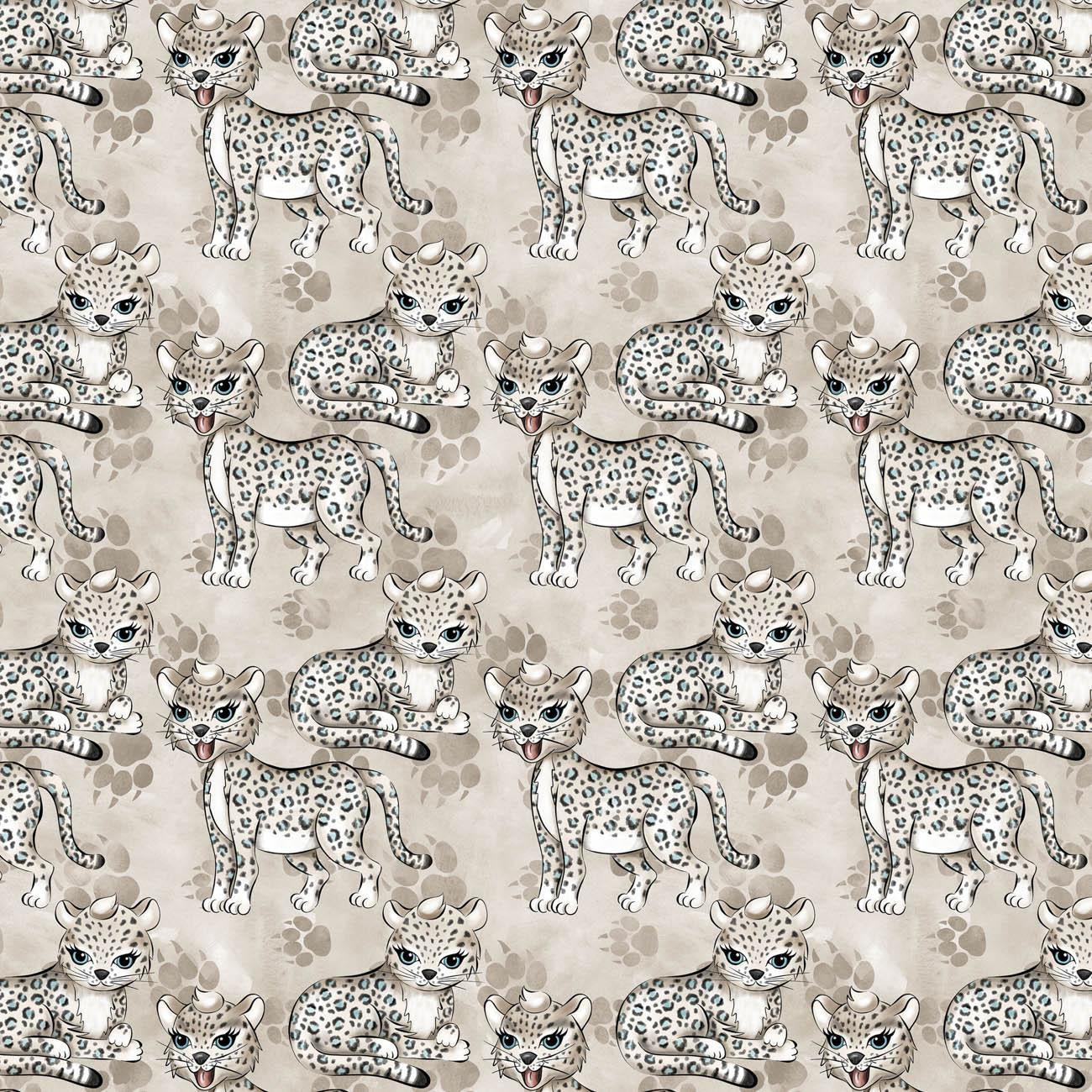 LEOPARD / paw prints (SNOW LEOPARDS)