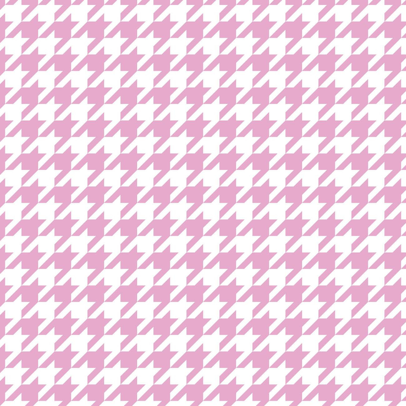 PINK HOUNDSTOOTH / WHITE