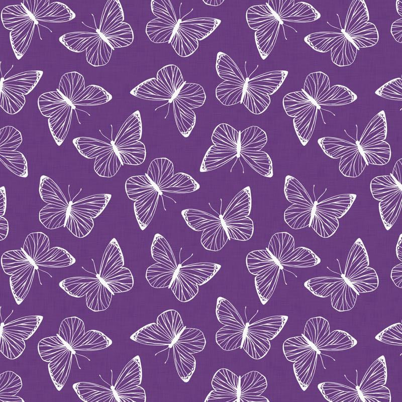 BUTTERFLIES / contour (PURPLE BUTTERFLIES)