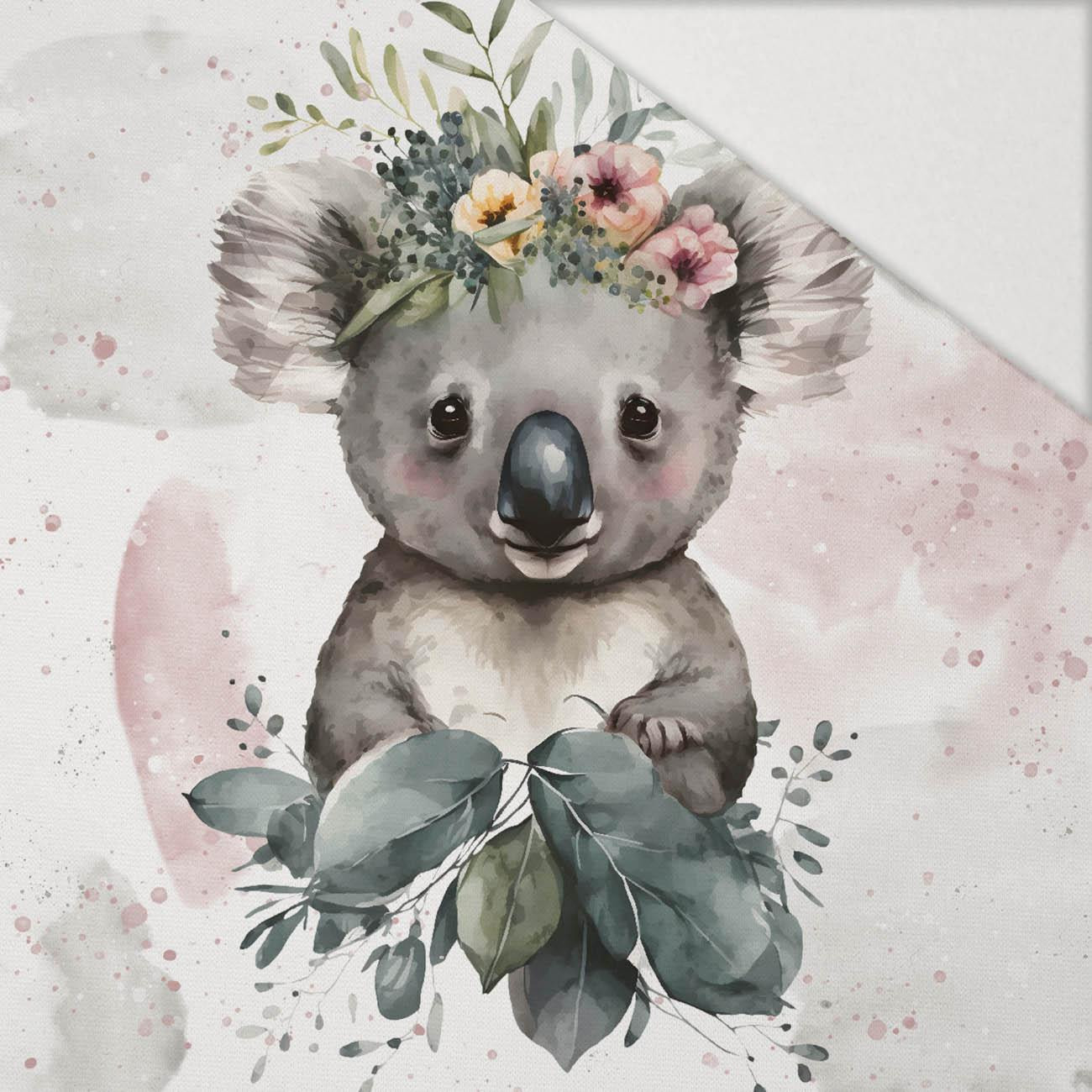 BABY KOALA - panel (75cm x 80cm) Hydrophobic brushed knit