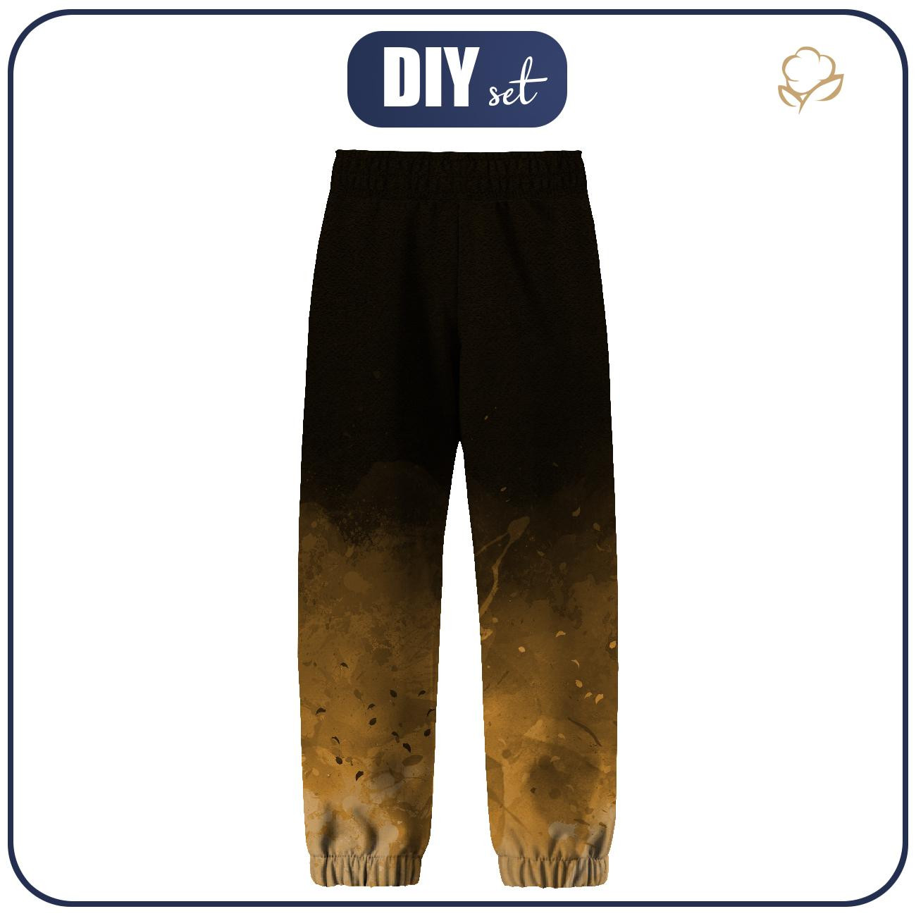 CHILDREN'S SOFTSHELL TROUSERS (YETI) - SPECKS (gold) / black