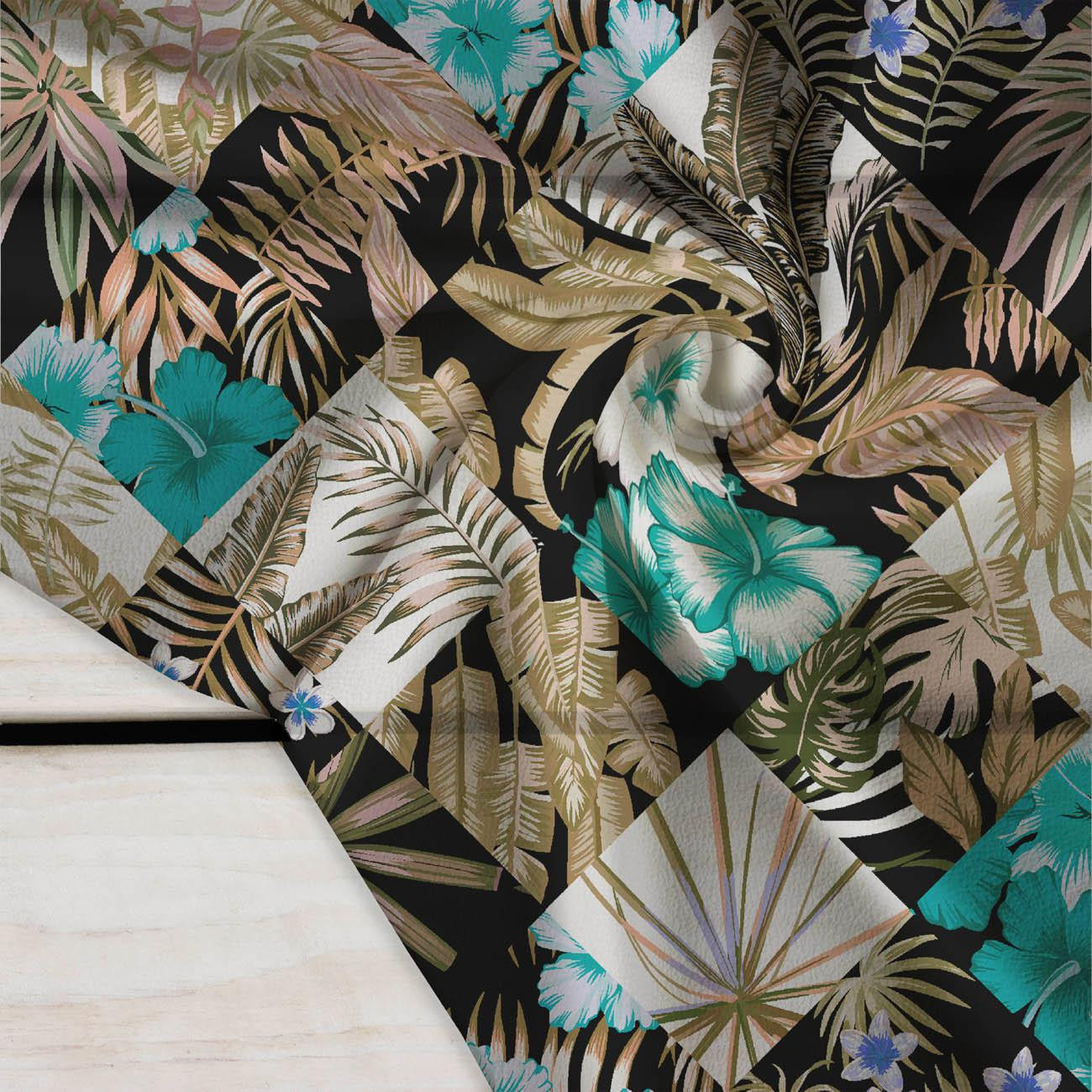 TROPICAL CHECK / golden - Crepe