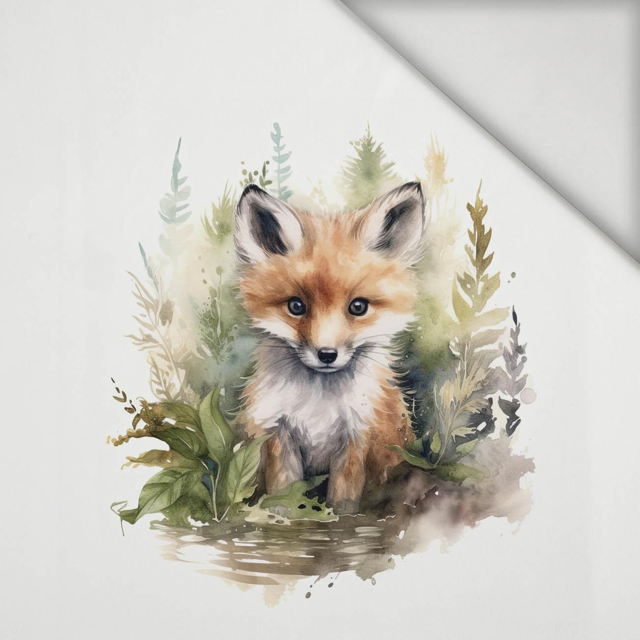 WATERCOLOR FOX - panel (60cm x 50cm) lycra 300g