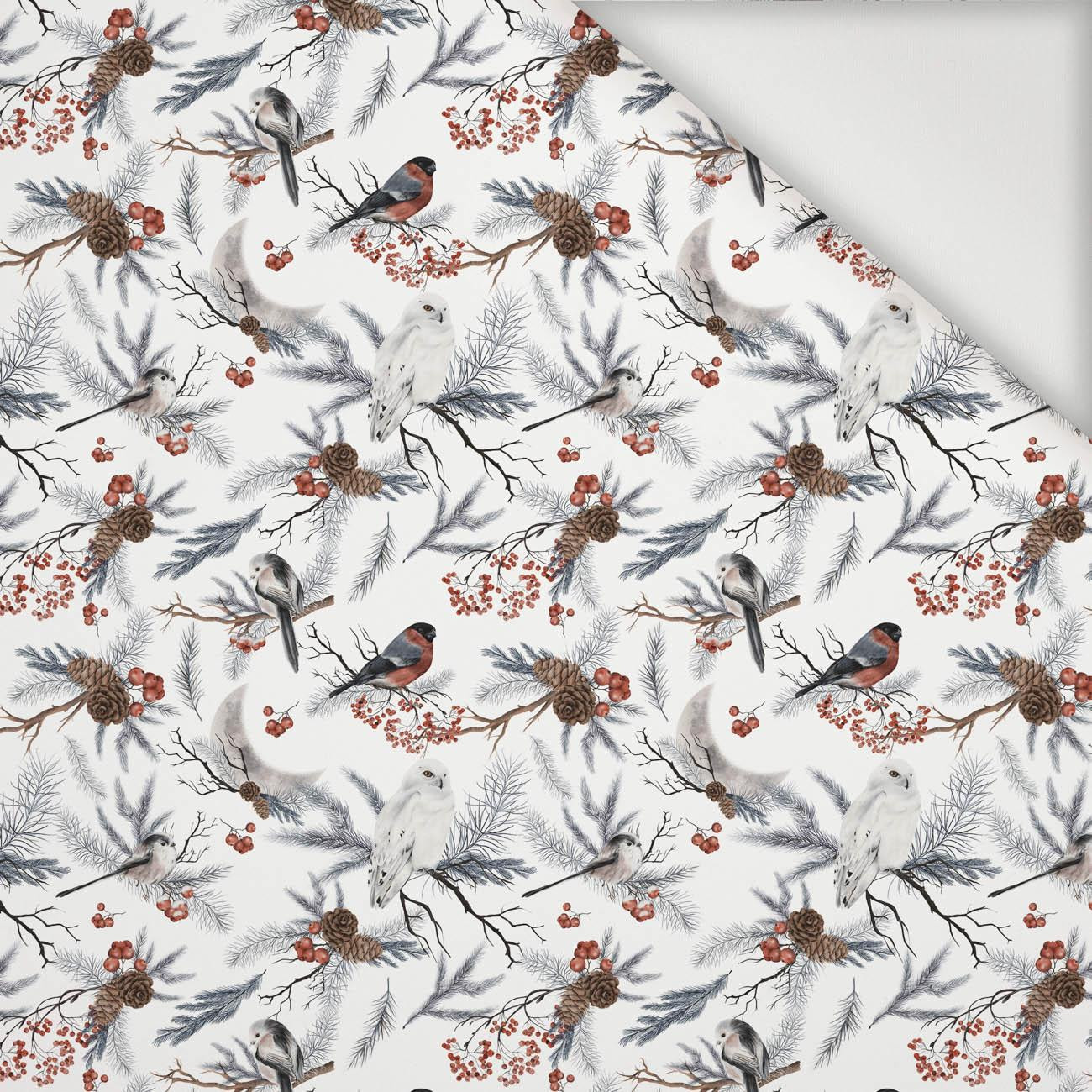 WINTER BIRDS pat. 1 (WINTER IN PARK) - Nylon fabric PUMI