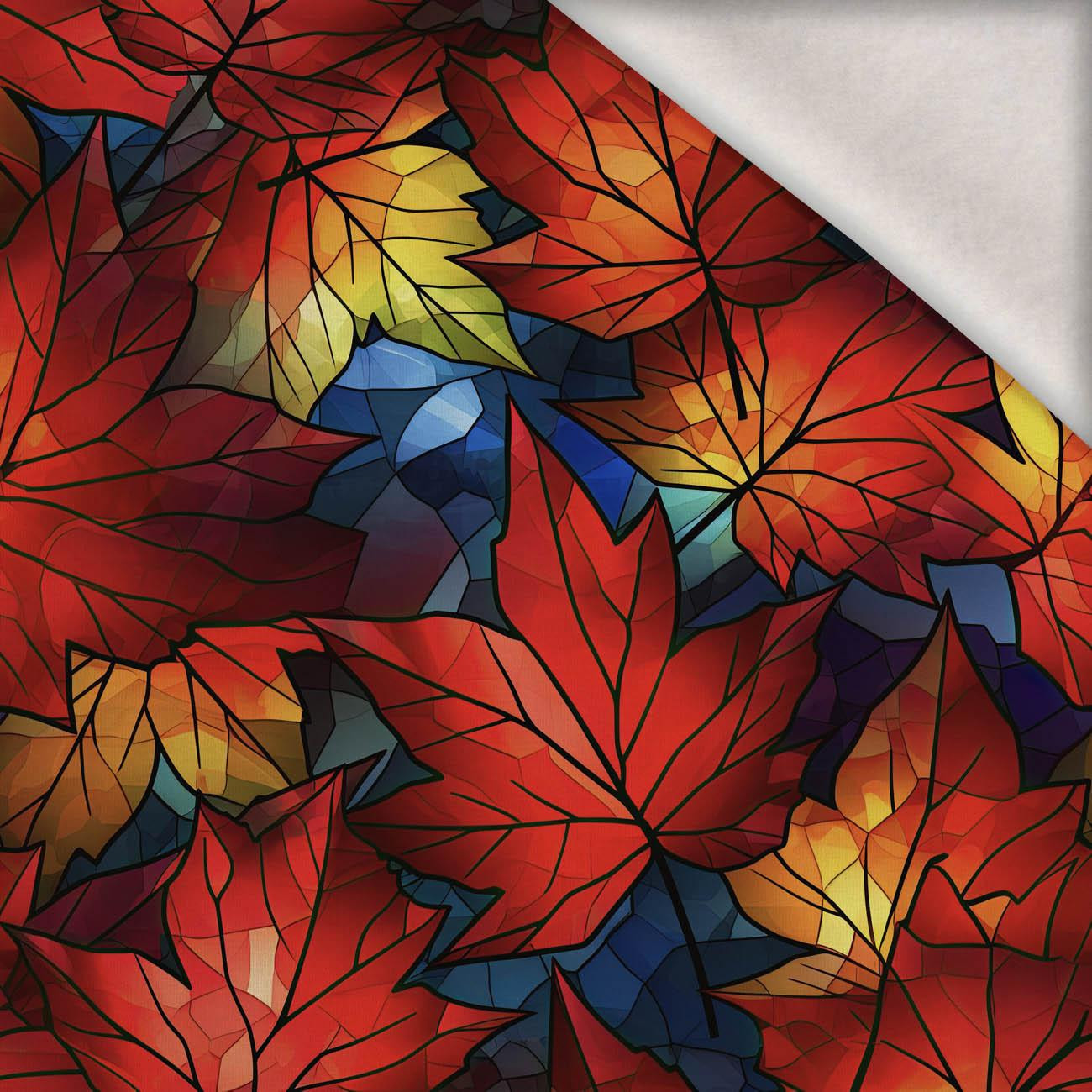 LEAVES / STAINED GLASS PAT. 1 - brushed knitwear with elastane ITY LEAVES / STAINED GLASS PAT. 1 - brushed knitwear with elastane ITY