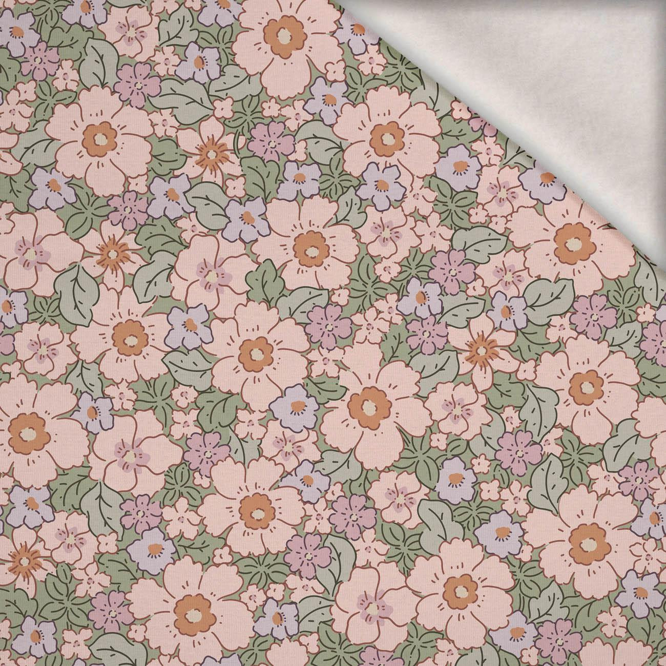 PASTEL FLOWERS PAT 2 - brushed knitwear with elastane ITY